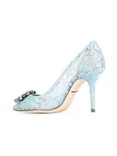 Krajkové lodičky Dolce & Gabbana modré