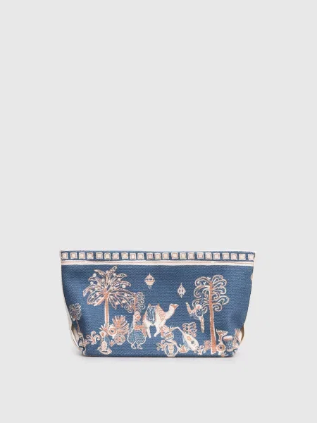 Клатч Alemais з принтом синій