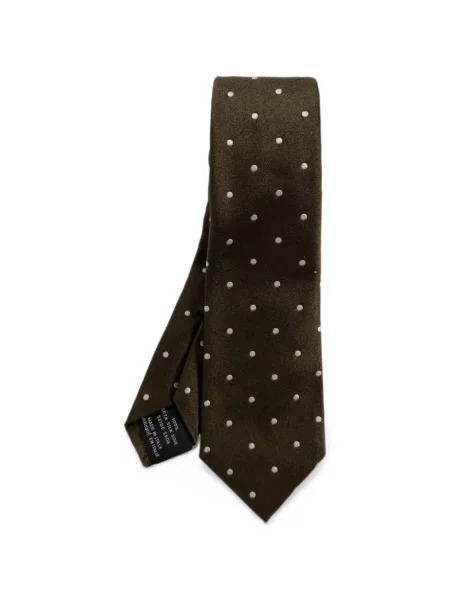 Cravată Tom Ford de mătase cu buline verde