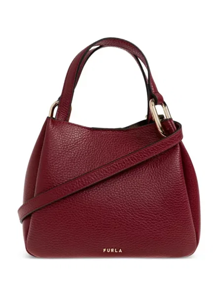 Geantă shopper Furla din piele roșu