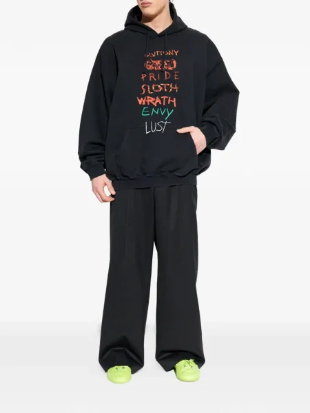 Hanorac cu glugă Vetements negru