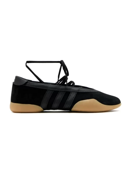 Balerinki Adidas skórzane czarne