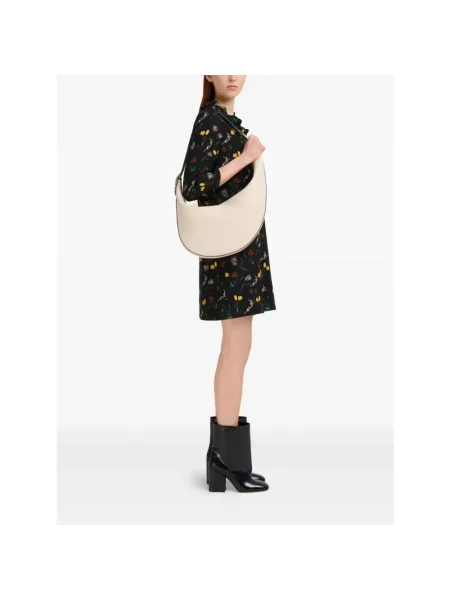 Torebka crossbody Marni skórzana beżowa