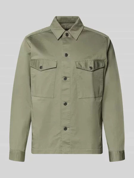 Kurtka koszulowa z kołnierzykiem typu kent i na piersi G-star Raw oliwkowa