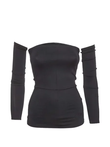 Top Mm6 Maison Margiela din jerseu negru