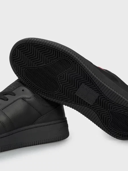 Кожаные кроссовки Tommy Jeans ретро черные