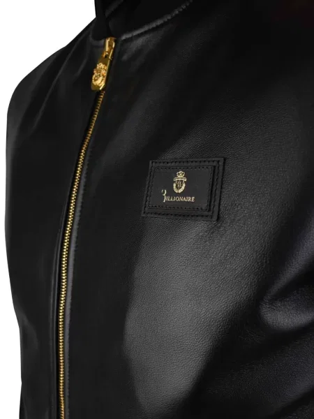 Geanta de piele Billionaire cu autograf negru