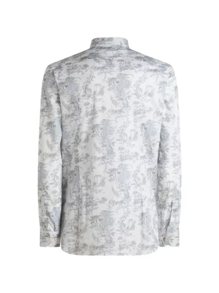 Cămașă Etro cu model floral stretch alb