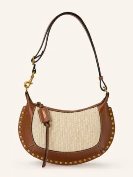 Isabel Marant Taška Přes Rameno Oskan S Nýty světle hnědá