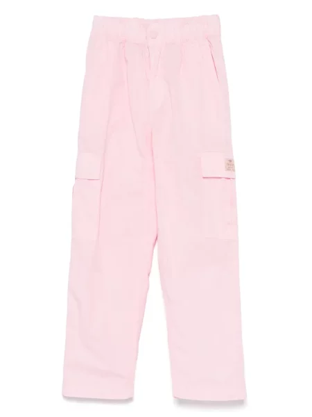 Spodnie cargo dziecięce Polo Ralph Lauren różowe