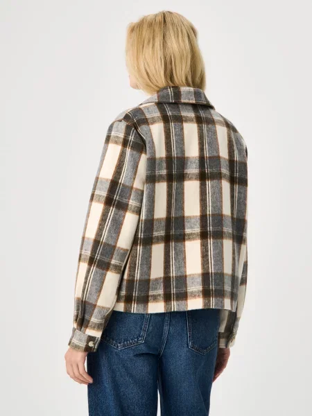 Куртка-сорочка у клітинку різнобарвний