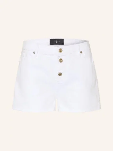 7 For All Mankind Szorty Jeansowe Easy weiss