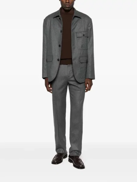 Geacă cămașă Emporio Armani de lână gri