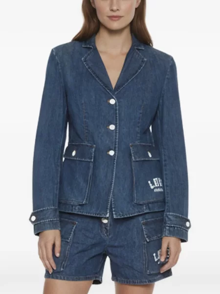 Pantaloni scurți din denim Love Moschino albastru