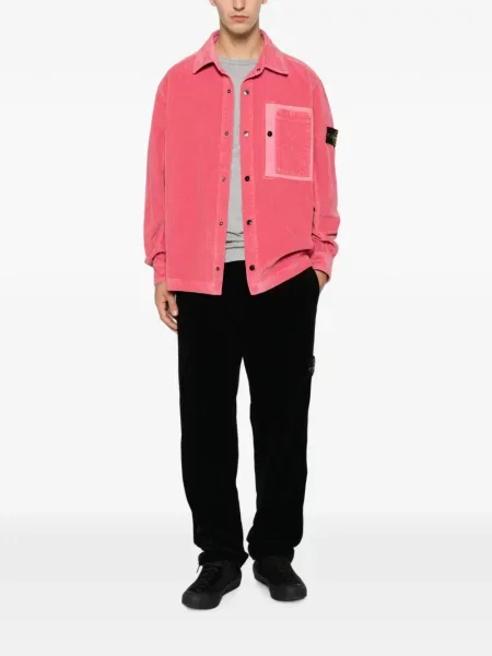 Πουκάμισο Stone Island κοτλέ πέτρες ροζ