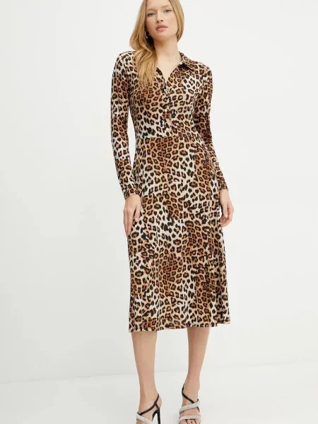 Morgan rochie RUFUS midi evazati RUFUS maro