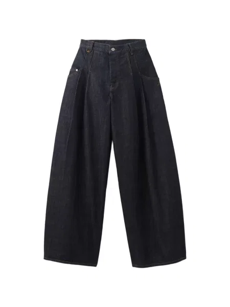 Blugi Jacquemus plisate albastru