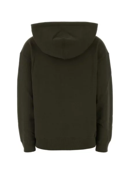 Hanorac cu glugă Jil Sander cu cordon verde