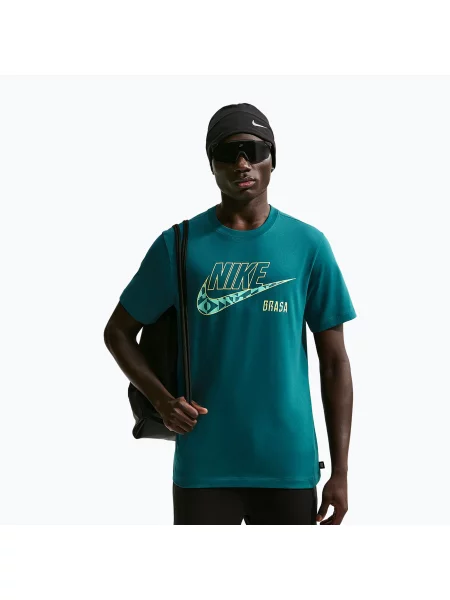 Tricou de fotbal pentru bărbați Nike Brazil Soccer geode teal