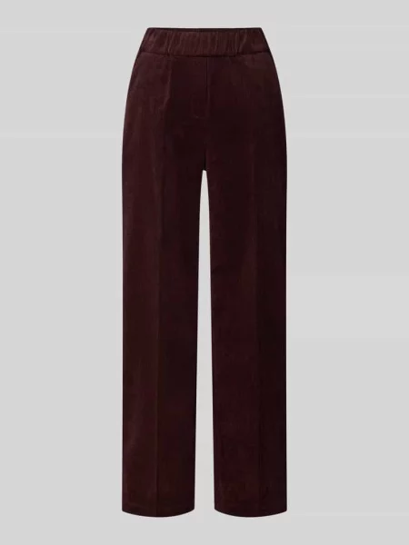 Spodnie materiałowe z elastycznym pasem model ‘Mucia’ Opus Pants bordowe