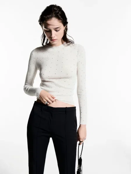 Лонгслів MANGO білий