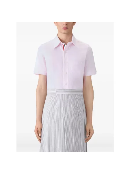 Krótka koszula z krótkim rękawem Thom Browne z krótkim rękawem różowa