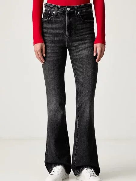 Tommy Jeans blugi bootcut pentru femei negru