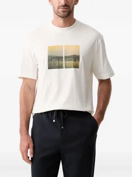 Tricou Joop! cu imagine cu decolteu rotund alb