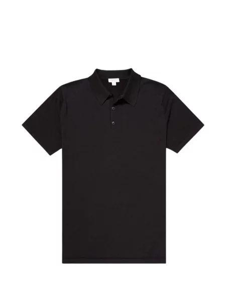 Scurt tricou polo Sunspel negru