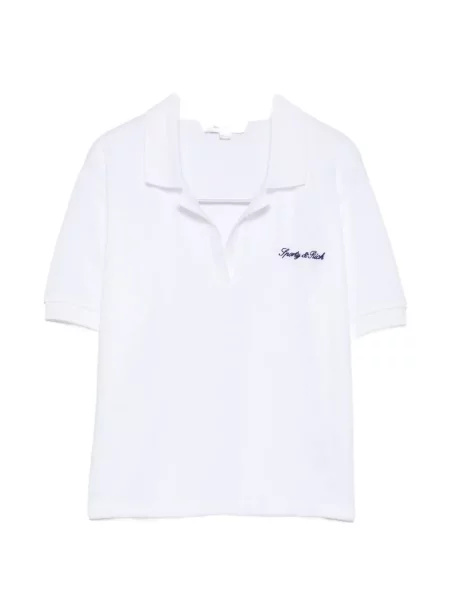 Tricou Sporty & Rich cu autograf alb