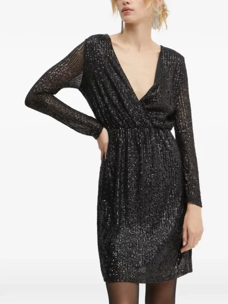 Rochie mini Morgan cu paiete plic negru