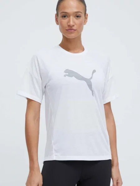 Тениска за трениране Puma Evostripe бяло