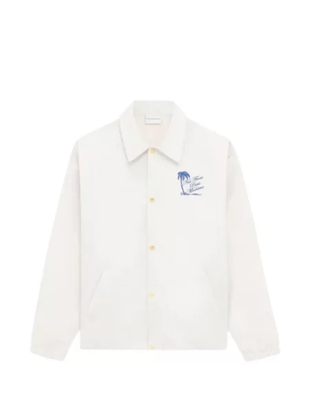 Графичен риза с яке Drôle De Monsieur бяло