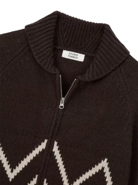 Cardigan Tomboy tricotate maro