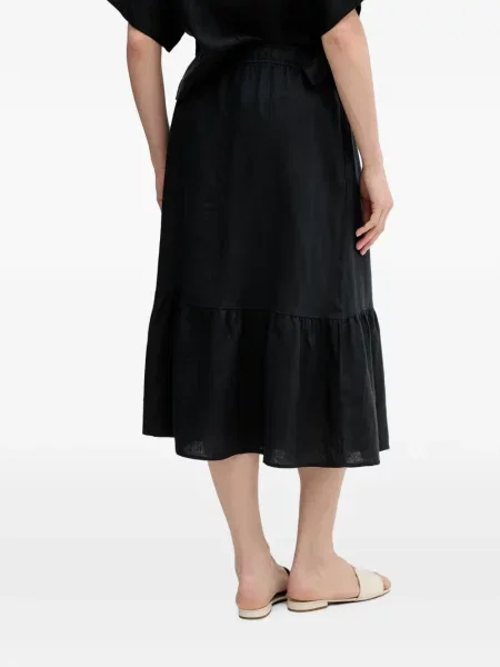Fustă Dkny cu volane cu cordon negru