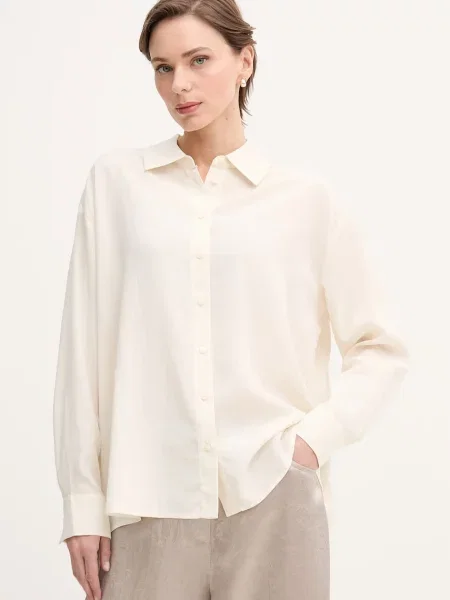 Sisley koszula z lyocellem beżowa