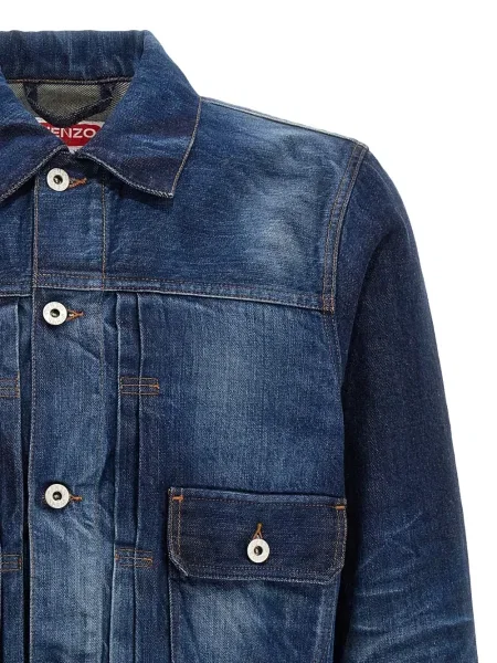 Geacă de blugi Kenzo cu strasuri albastru