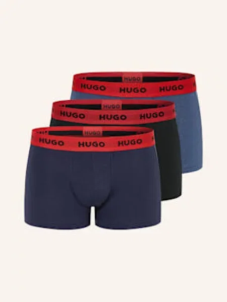 Hugo Boxerky 3 Kusy V Balení černá/ tmavě modrá/ modrá černé