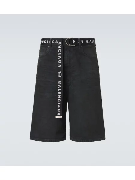 Cu centură bermude Balenciaga negru