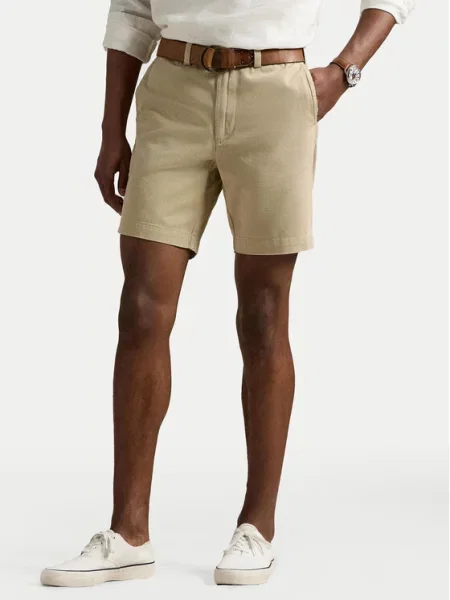 Kratke hlače iz tkanine Polo Ralph Lauren bež