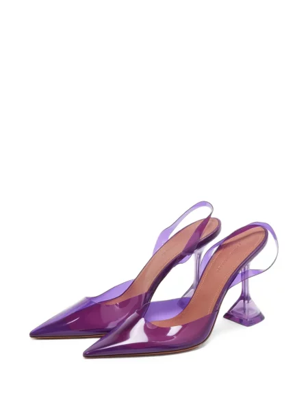 Pantofi cu toc Amina Muaddi slingback violet