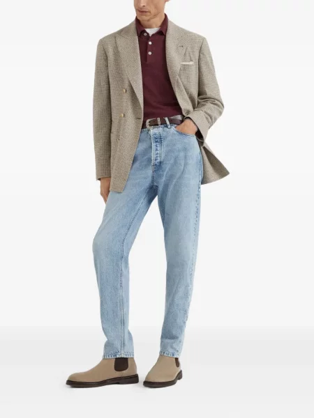Polo Brunello Cucinelli tricotate roșu
