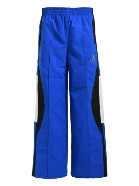 Pantaloni Breath cu broderie albastru