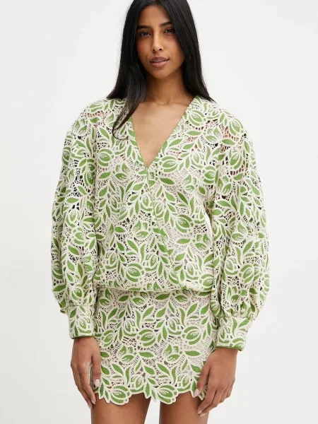 Luisa Spagnoli rochie mini oversize verde