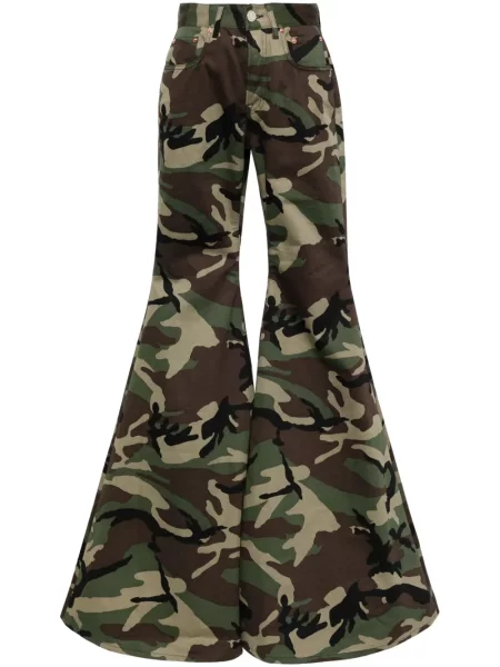 Pantaloni Vetements cu imagine cu model camuflaj verde