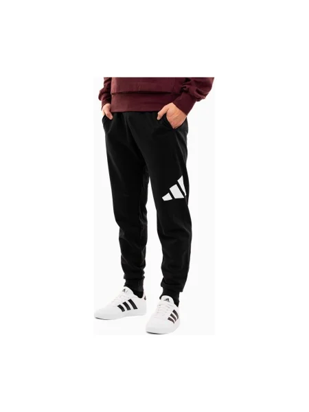 Froté nohavice Adidas s autogramom čierna