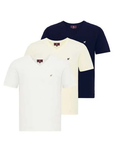 Williot Póló Parma tengerészkék / pasztellsárga fehér