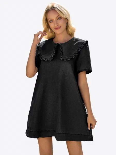 Imily Bela Rochie denim negru
