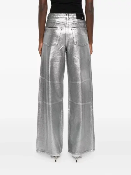Pantaloni Patrizia Pepe argintiu