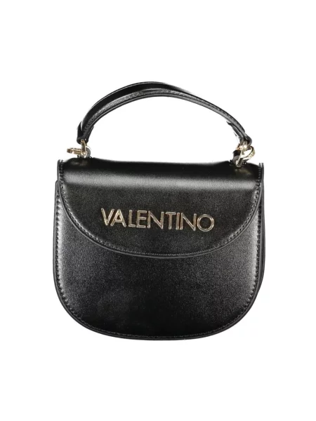 Lniana torebka Valentino By Mario Valentino czarna